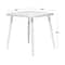 White Aluminum Farmhouse Outdoor Dining Table, 30" x 30" x 30"